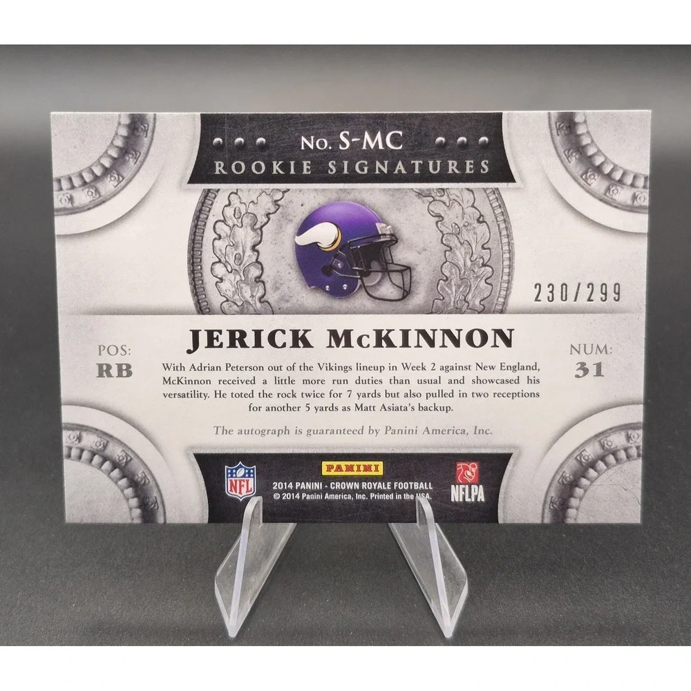 2014 Crown Royale Jerick McKinnon #S-MC Signature Rookies /299 Vikings